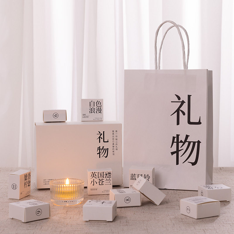香里藏诗燃烧有字香薰蜡烛礼物