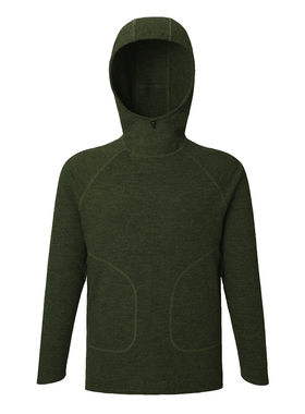 包税包邮 江户久得 AXESQUIN男全羊毛连帽衫春秋户外跑步登山日代