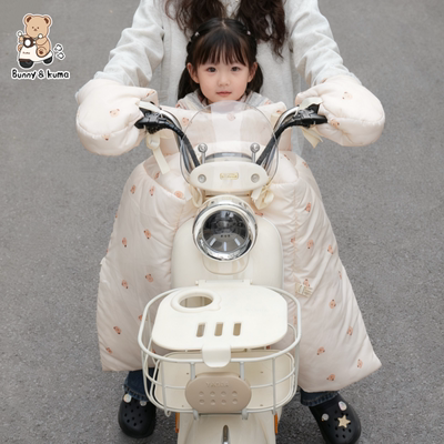 电动车亲子挡风被加绒加厚全包裹