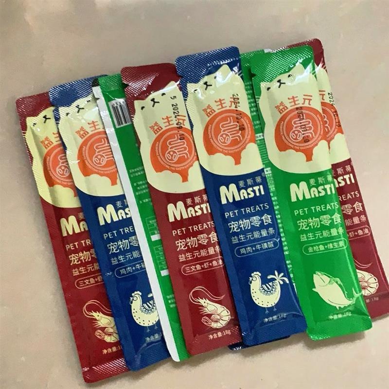 新日期麦斯蒂鱼油益生元猫条美毛防掉毛猫咪零食罐头营养增肥湿粮