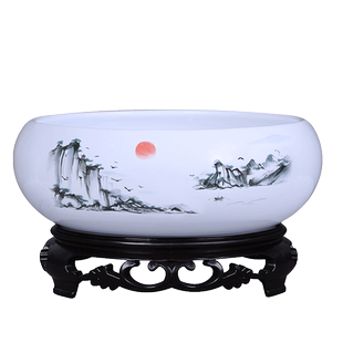 水培花盆陶瓷铜钱草一叶莲碗莲金钱草睡莲水莲花巴西木多肉水仙盆