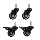 货架专用仓库储物架滑轮带脚刹万向轮四只可移动落地置物架轮子