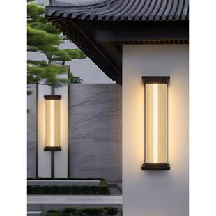 户外壁灯防水别墅花园灯现代简约条形门柱太阳能双面户外壁灯