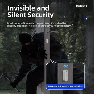 振动传感器报警，家庭夜间防霜冻安全高分贝警告防盗门铃连接应用