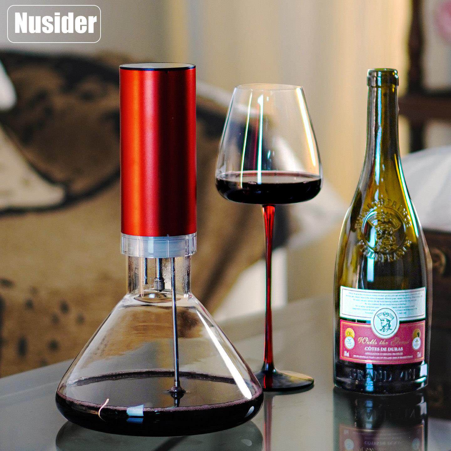 二代智能雾化电动醒酒器红酒酒具家用分酒器酒瓶补气增氧快速醒酒