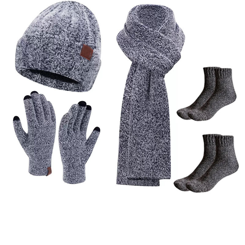 亚马逊外贸冬季围巾帽子手套三件