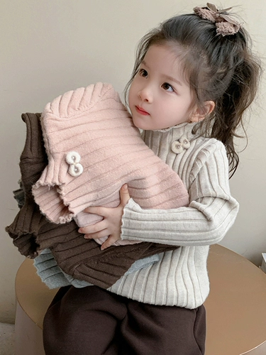 Демисезонный свитер, детский зимний приятный телу трикотажный пуховик