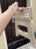 加厚便携折叠椅子儿童塑料脚踏凳卡通小板凳挂浴室耐磨防滑可拆卸