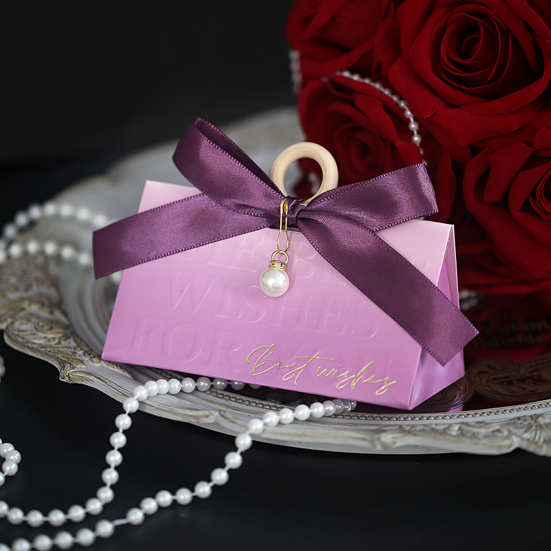 喜糖盒子2025新款婚礼盒结婚订婚空盒高级感小众高端大号紫色礼袋