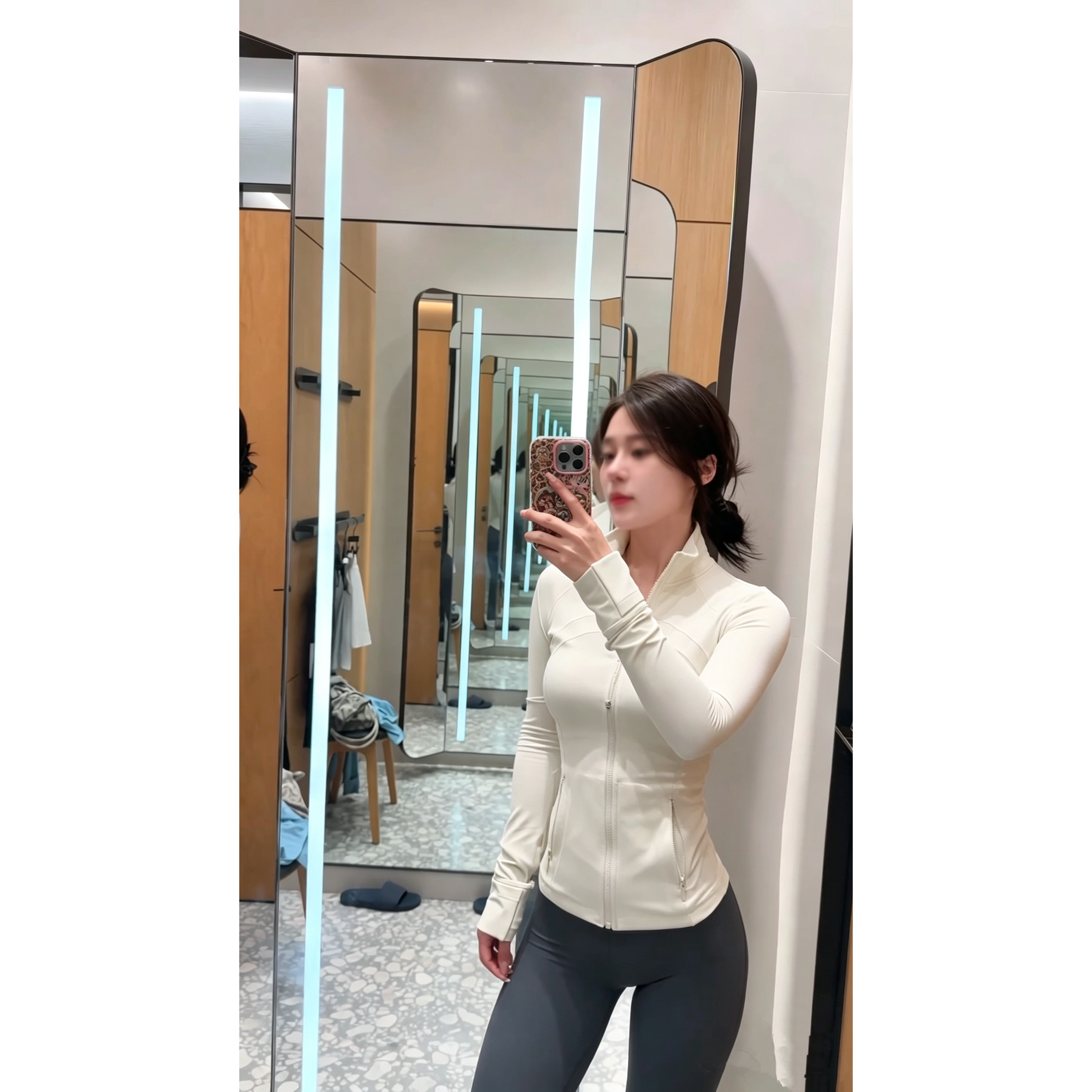 lulu同款修身立领夹克外套女士秋冬户外运动显瘦健身瑜伽服上衣女