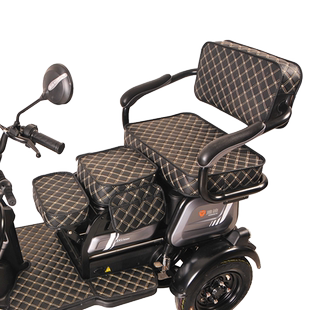 爱玛雅迪乐酷小鸟艾美达金彭万仕达三连坐电动三轮车皮革座套坐垫