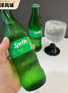 可口可乐泰国原装进口Sprite青柠檬味雪碧汽水碳酸饮料玻璃瓶装