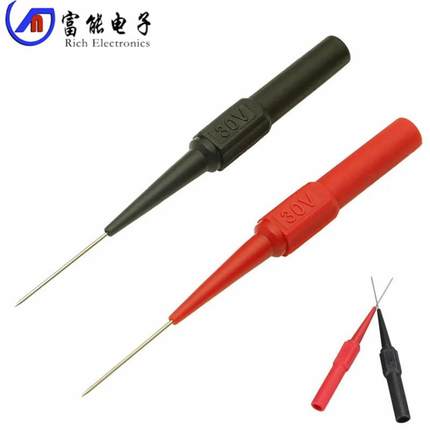 超细0.7/1.0mm探针 汽车维修测试刺破线 纯铜针 表邦背针万用表笔