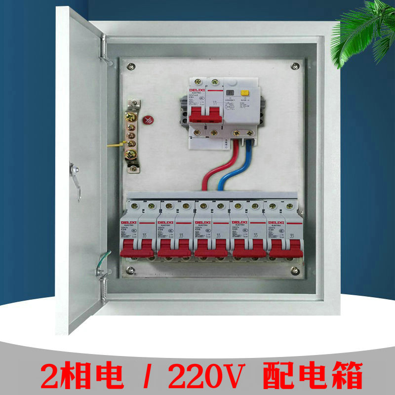 室内家用2相电配电箱 220V漏保空开电源箱 成品电闸盒子室外防雨