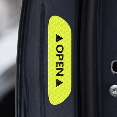 开车门提示反光贴汽车OPEN警示贴