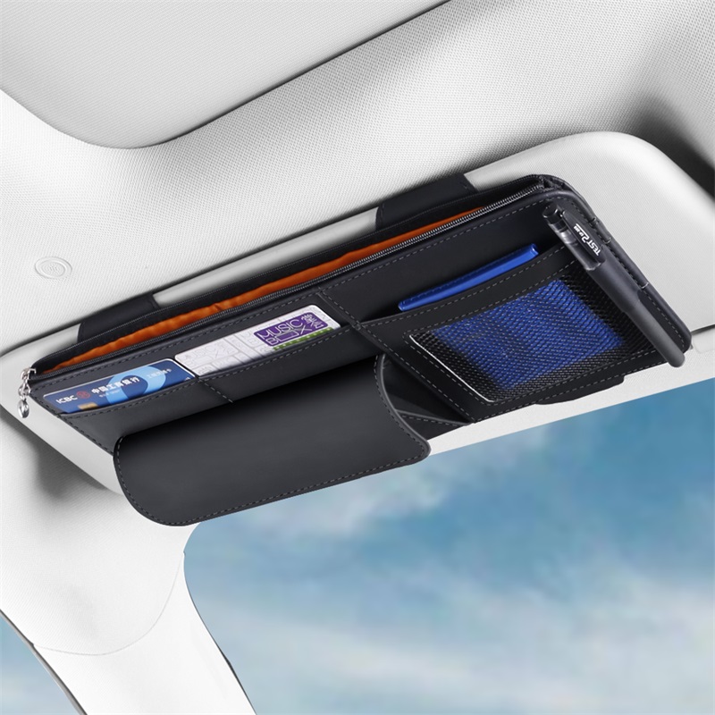 车载眼镜盒遮阳板卡片夹太阳眼镜夹汽车主驾眼镜夹太阳眼镜收纳盒