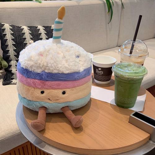 jellycat彩虹蛋糕生日蛋糕甜甜圈