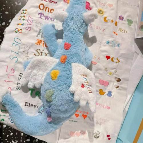 jellycat天空龙蓝龙粉龙雪龙绿龙