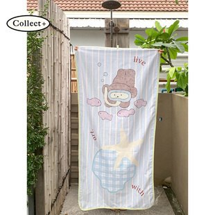 艺术收藏夹 速干浴巾海边防晒沙滩温泉游泳吸水毛巾便携健身快干