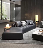 Современный изогнутый кожаный диван, воловья кожа