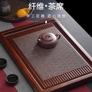 茶席垫子新中式禅意茶垫防水竹席功夫茶具配件茶桌茶盘茶台过滤垫