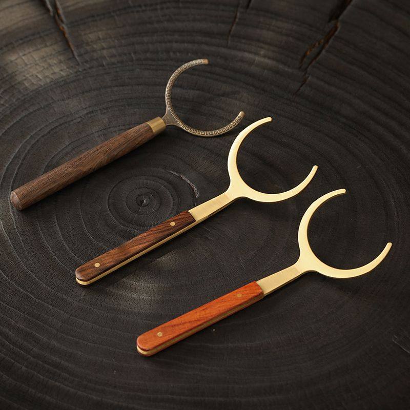 茶道配件黑檀木茶杯叉功夫茶具配件高档铜制敬茶长柄防烫杯叉茶夹,餐饮具,茶道/零配,淘宝优惠券,粉丝福利购,淘宝优惠卷