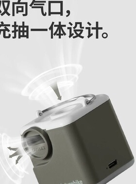 挪客气垫床充气泵充气床车载床垫多功能照明户外抽充两用电动气泵