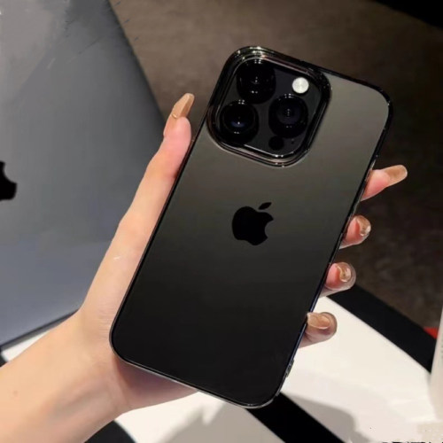 黑色手机一定要尝试的黑灰透明壳苹果17PROMAX高级黑灰壳16适用iphone15Pro手机壳mini潮12/11情侣xr软壳13