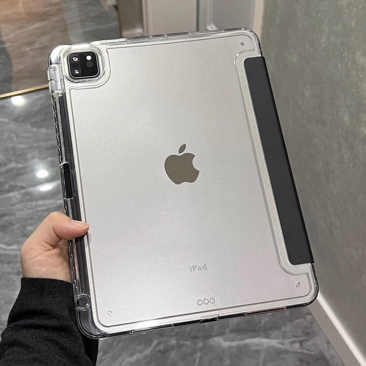 高级感简约ipadpro13寸保护壳2025适用苹果air4/5硬壳10.9亚克力11三折10代防弯10.2/12.9防摔mini7