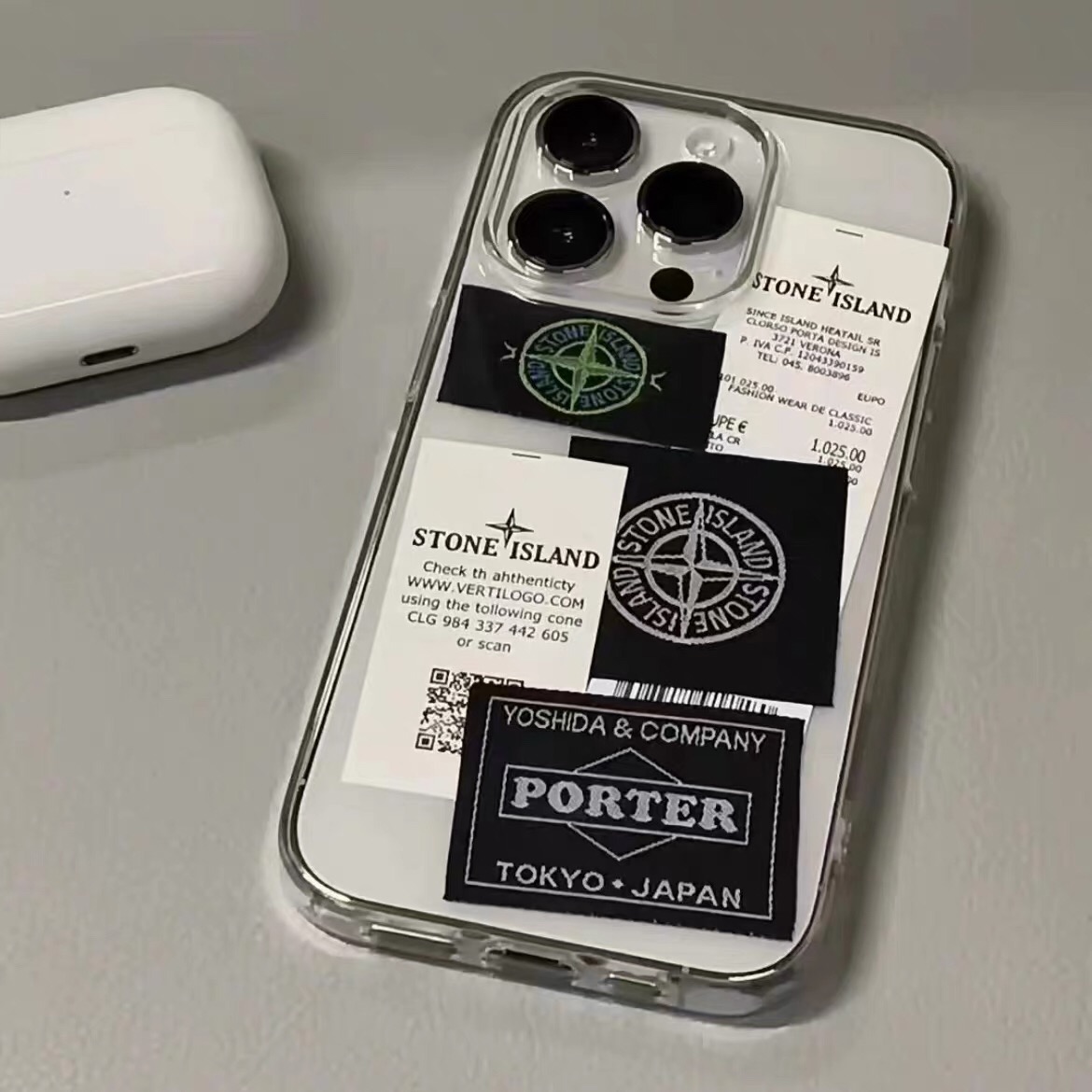 小红书同款diy石头岛标签适用iphone17苹果16ProMax手机壳15创意XR个性13Pro网红x防摔12个性14plus