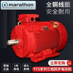 4KW 380V 美国marathon马拉松三相异步铸铁烟道电动机TCS系列 IE3