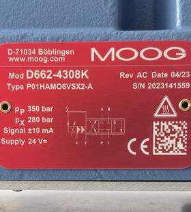 D662-4308K P01HAMO6VSX2-A # MOOG//穆格 比例伺服阀