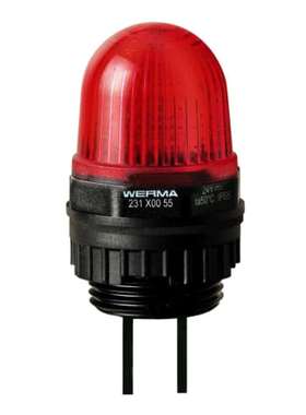 Werma 231.100.54 231系列红色连续照明信标12伏内置安装LED灯泡