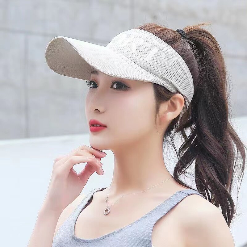 帽子女夏季空顶帽韩版新款遮阳帽太阳帽防晒鸭舌帽 户外 库存处理