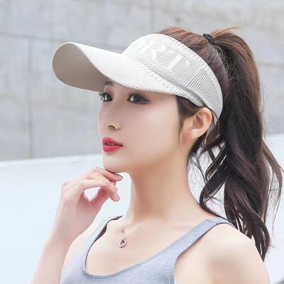 帽子女夏季空顶帽韩版新款遮阳帽太阳帽防晒鸭舌帽 户外 库存处理