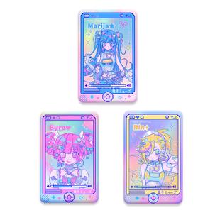 Muse Dash x 啊旁白 联动 素面镭射徽章 喵斯快跑官方周边