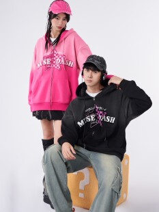 MuseDash渐变卫衣外套 赠游戏插图 春秋加绒拉链卫衣开衫喵斯快跑