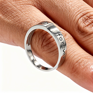 FOVEVER永恒戒指男925纯银个性设计师款加粗加厚指环女2025高级感