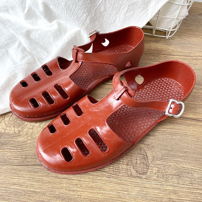 包头凉鞋男士平底防滑外穿