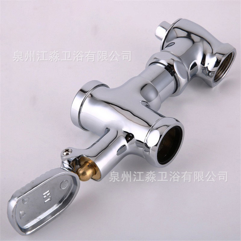 铜卧式脚踏手按式大便冲洗阀门脚踩蹲便器延时阀厕所大便池冲水阀