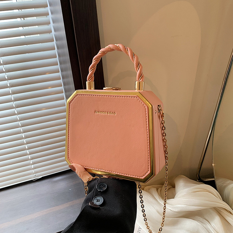 女包洋气简约百搭质感盒子包名媛新款精致链条斜跨包高级感包包