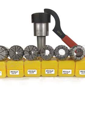 一套19只ER32弹簧筒夹 数控夹头 CNC夹头 2/3/4...20mm黄色塑料盒