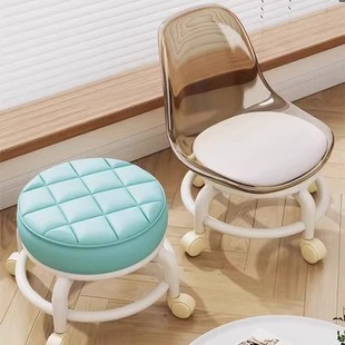 滑轮矮凳家用万向轮门口懒人换鞋凳多功能美缝轮滑椅子坐凳小板凳
