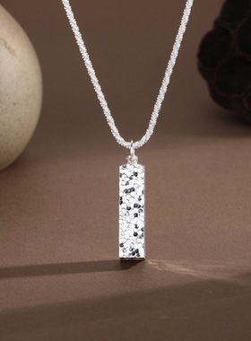 新款碎冰冰吊坠项链四方来财小众百搭个性时尚百搭高级感首饰送礼
