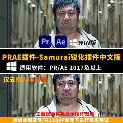 Ae/Pr插件WIN版视频锐化插件提升视频清晰度Samurai锐化中文版