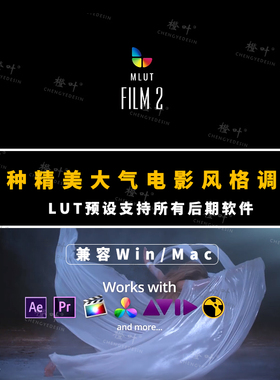 精美震撼史诗cube电影大片LUTS调色预设PS/PR/AE/FCPX/剪映/EIUDS