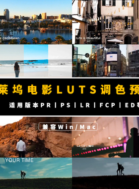PR电影调色AE/达芬奇/Avid/Edius/PS/FCPX视频调色预设LR调色Luts