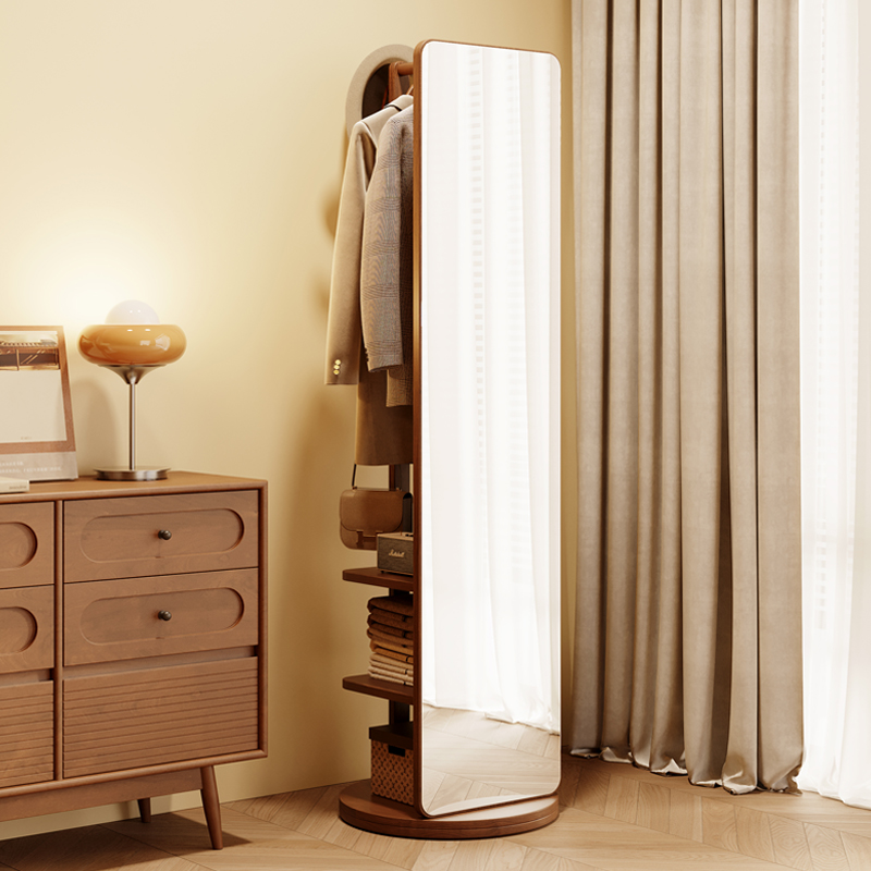 全身镜落地镜家用衣帽架一体镜子