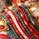 圣诞节丝带礼物盒包装 饰缎带蝴蝶结红绿色织带diy材料 彩带蛋糕装