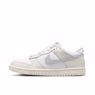 NikeDunk 舒适 轻盈GS 低帮 板鞋 灰白色 男女同款